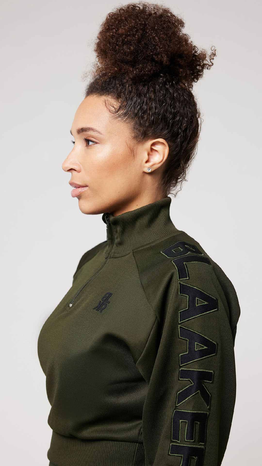 Blaaker army green cropped sweater, image